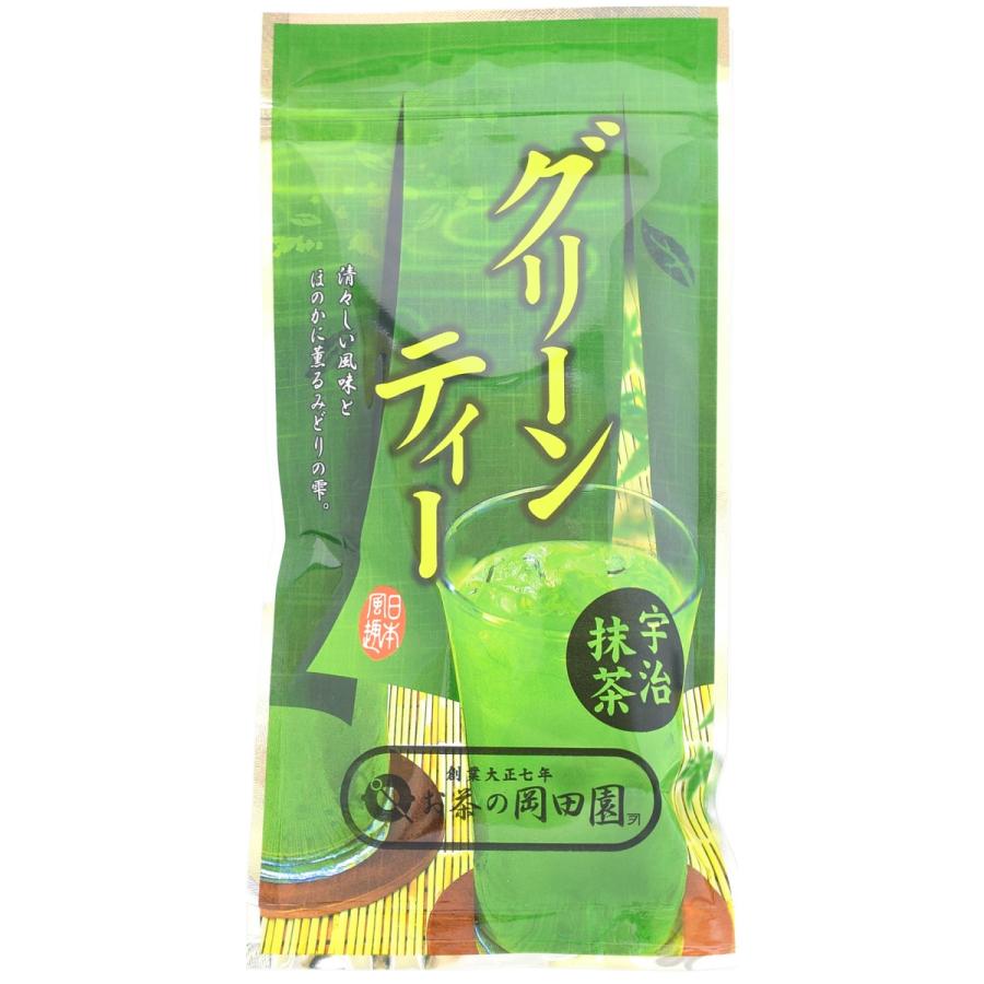 岡田園 宇治産 抹茶グリーンティー 180g : 創業大正七年 お茶の岡田園