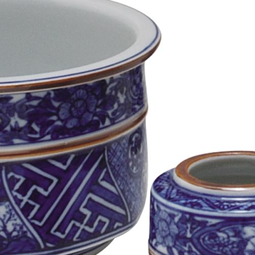 茶道具 皆具 高野昭阿弥作 祥瑞 切立腰捻 : 創業大正七年 お茶の岡田園