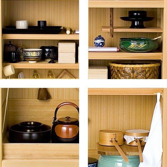 茶道具】水屋道具 置水屋(大) 網代/柾 水屋-1,2 : 創業大正七年 茶道具】水屋道具 置水屋(大) 網代/柾 水屋-1,2 : 創業大正七年