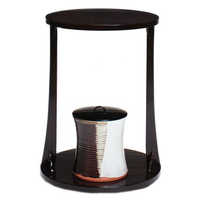 茶道具】 溜 丸卓 〓啄斎好写 中村宗悦作 棚-25 : 創業大正七年 お茶の