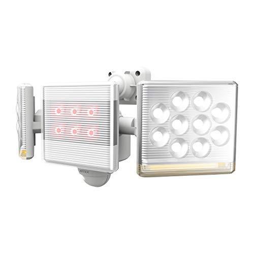 【日本限定モデル】 ムサシ RITEX フリーアーム式高機能LEDセンサーライト(12W×2灯) 「コンセント式」 LED-AC2030 ホワイト その他防災、防犯、セーフティ