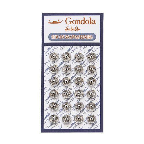 スナップボタン（515）　ゴンドラスナップ（検針器対応）7mm スナップボタン ゴンドラスナップ（510） 7mm シルバー 08Bg99_ : 新宿