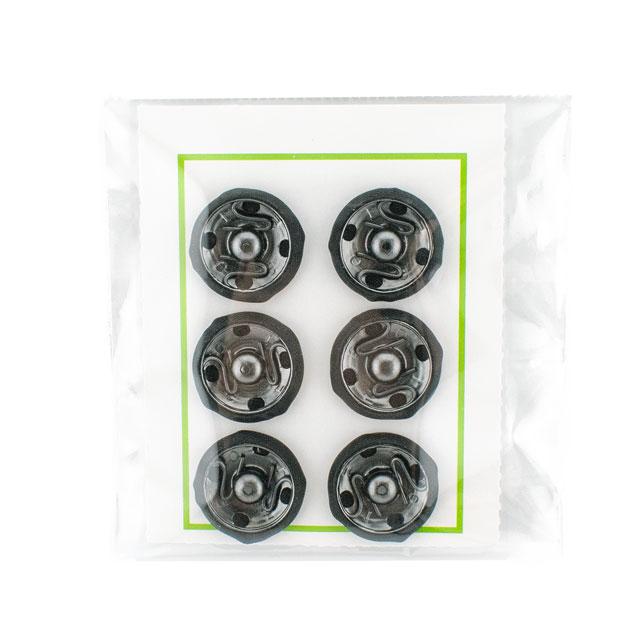 期間限定20％OFF／ スナップボタン シルクスナップ（1508） 14mm 19.黒