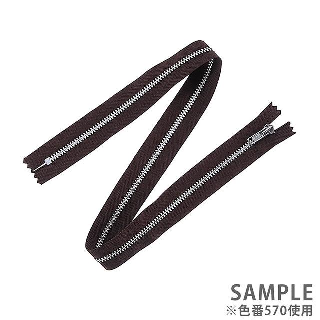 YKK メタルファスナー YZiP（4Y DA C） シルバー 止め 60cm 570.ビター