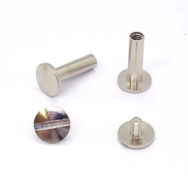 クラフト社 ネジ式カシメ 片ビス（1018） 15mm N.ニッケル 10組入