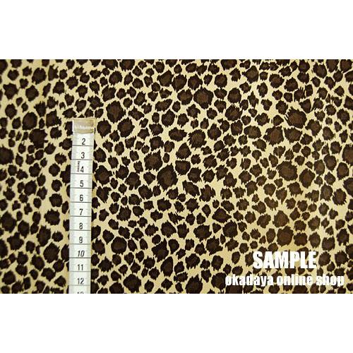 生地 ヒョウ柄プリントツイル(R66900) 3B.ライトブラウン系 生地 ヒョウ柄プリントツイル(R66900) 3B.ライトブラウン系