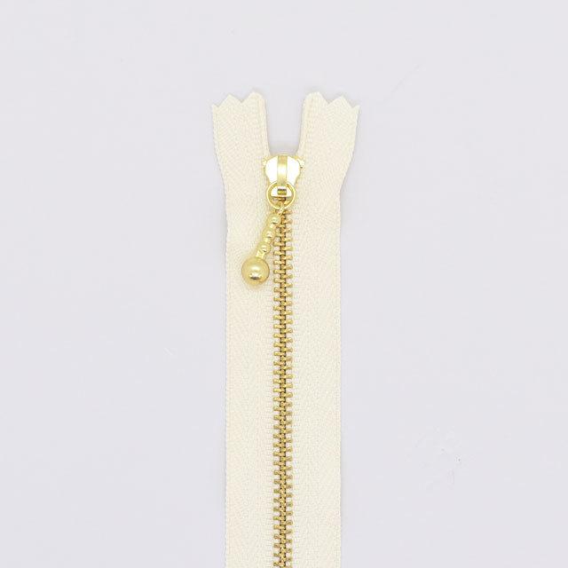 YKK メタルファスナー（3G DNDBL C） ゴールド 止め 12cm 801.生成