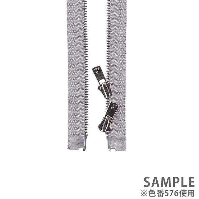 YKK メタルファスナー エクセラ(3SGWP DA2E MR) シルバー 逆開 YKK メタルファスナー エクセラ(3SGWP DA2E MR) シルバー 逆開