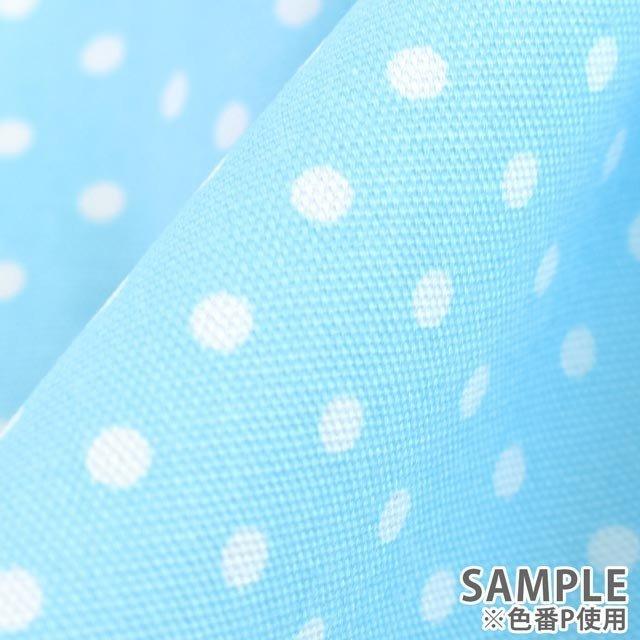 生地 オックスドットプリント（HSK960） H.黄緑 09Bk23_ : 新宿