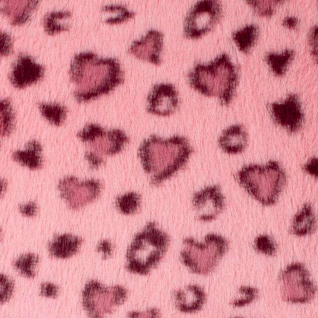 生地 フェイクファー レオパードファー（NO150） 13.ピンク 10Bn99_