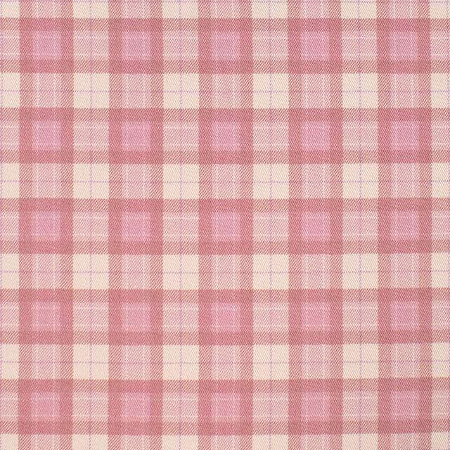 生地 ツイルプリント チェック（B88320Z） 1-13.スモーキーピンク