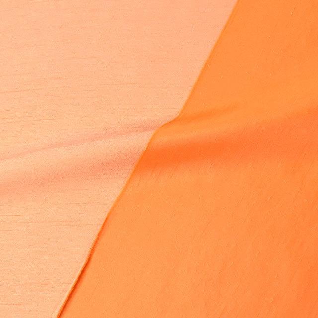 生地 シャンブレーシャンタン（T3220） 11.シャーベットオレンジ