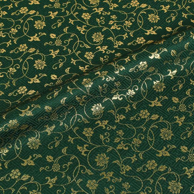o1223 生地　金襴　8m 期間限定20％OFF／ 金襴生地 古代（9032） 839.濃緑 09Bh18_ : 新宿