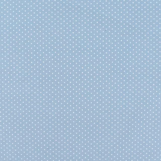期間限定15％OFF／ 生地 水玉ブロード（288190-1） 1-6.水色地×白