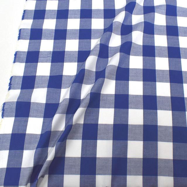 期間限定20％OFF／ 生地 ギンガムチェック（240014-8） 805.ブルー