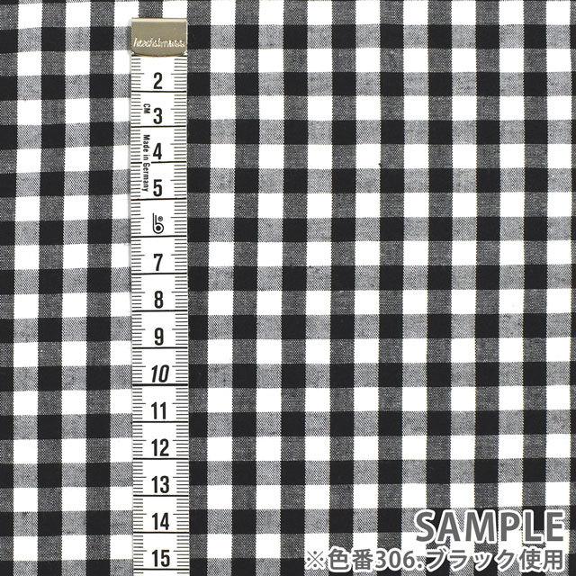 期間限定20％OFF／ 生地 ギンガムチェック（240014-3） 314.グレー