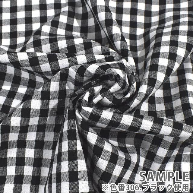 生地 ギンガムチェック（240014-3） 314.グレー 09Bk22_ : 新宿