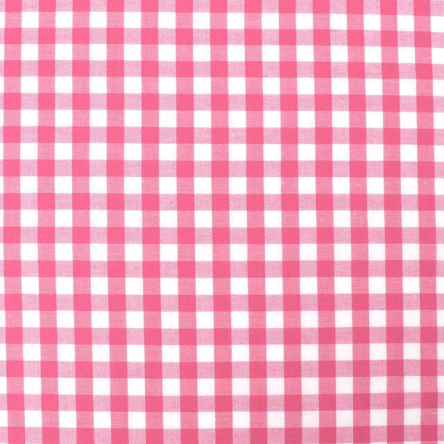 期間限定20％OFF／ 生地 ギンガムチェック（240014-3） 319.濃ピンク