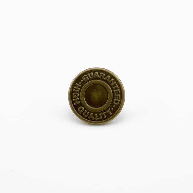 デニムボタン ネオバーロゴ入り（NP-1-17.GHQ） 17mm ABL.いぶし
