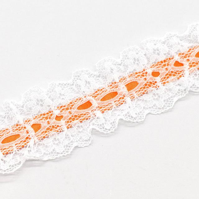 両山ラッセルフリルリボンレース（HA12432RB） 146.オレンジ 07Ac99_