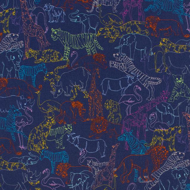 生地 LIBERTY FABRICS オーガニックタナローン 2025SS Neon Safari 