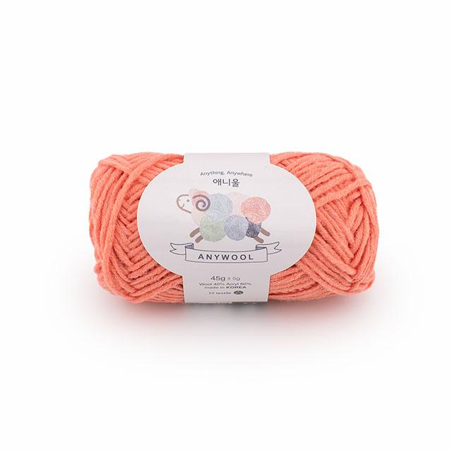 期間限定20％OFF／ 毛糸 Anywool・エニーウール 219.コーラル 06Co99_