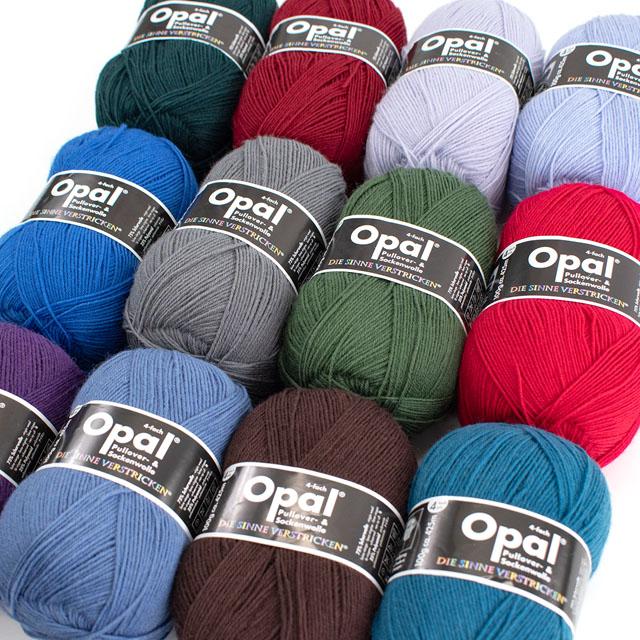 毛糸 Opal-オパール- 単色 4ply/4本撚り 100g巻 5195.ジーンズブルー