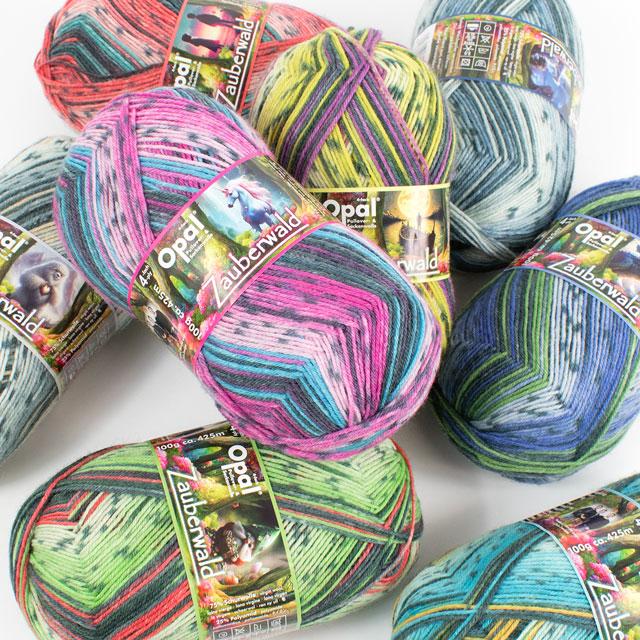 NEW オパール毛糸　魔法の森　全色8玉セット 毛糸 Opal-オパール- 魔法の森 4ply/4本撚り 11443.おとぎ話の宝物