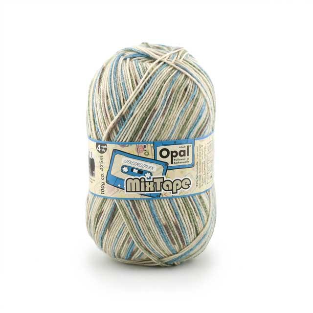 毛糸 Opal-オパール- ミックステープ 4ply/4本撚り 11496.カーキ