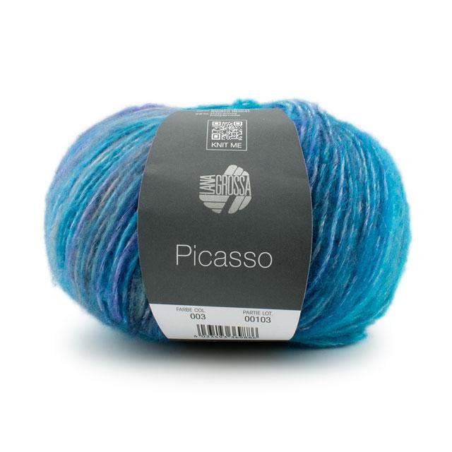 毛糸 LANA GROSSA-ラナグロッサ- PICASSO・ピカソ（1615） 3.ブルー