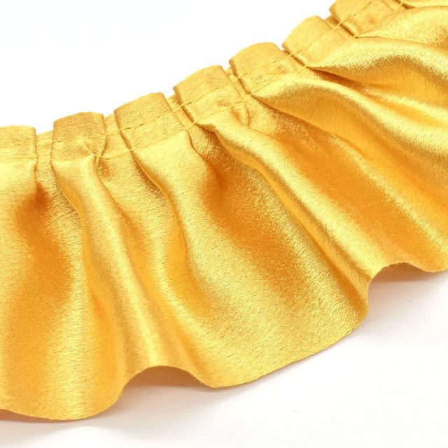 太幅サテンボックスフリルレース（650BF） 21.ゴールドイエロー