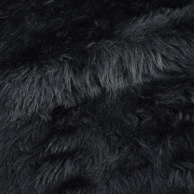 期間限定10％OFF／ 生地 フェイクファー 短毛（1063） 10.黒 10Bn99_