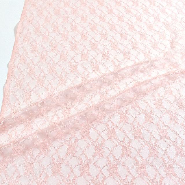 期間限定20％OFF／ 生地 ラッセルレース（3277） 3.うすピンク 10Ac04_