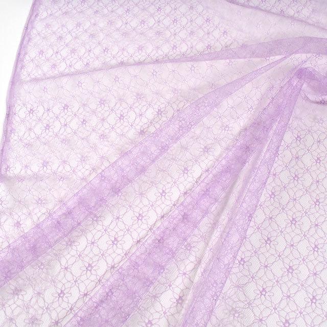 期間限定10％OFF／ 生地 ラッセルレース（3700） PU.パープル 10Ac04_