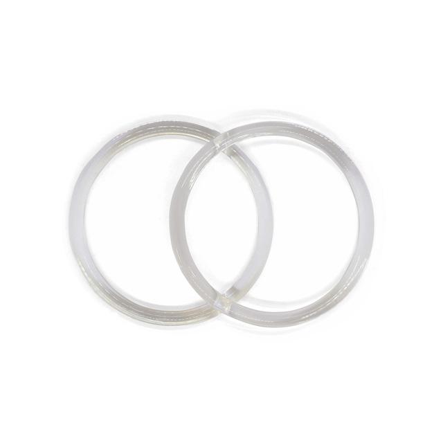 持ち手 プラスチックリング（P273-S-CR） 小約105mm 透明 2本組入