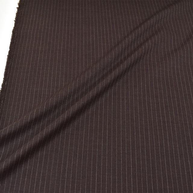 ウール生地 60トロピカル ストレッチストライプ（206054） 12.ブラウン