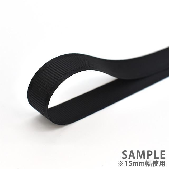 サテンエッジグログランリボン（0770） 20mm 77.ブラック 07Aa99_