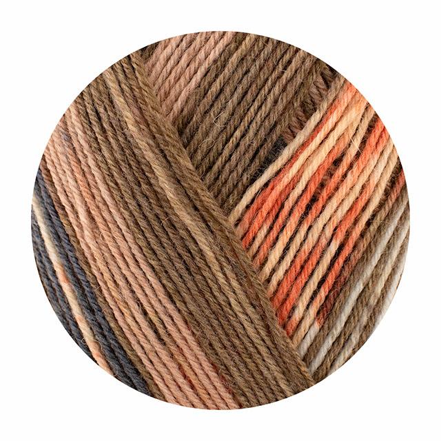 毛糸 Opal-オパール- 気仙沼カラー 4ply/4本撚り KFS105.鮭/オレンジ