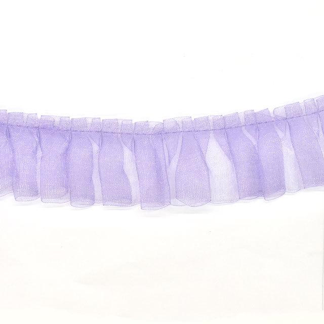 オーガンジーフリルレース（OS4128） 37.パープル 07Ac99_ : 新宿