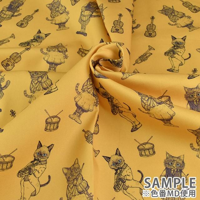 ＼期間限定5％OFF／ 生地 Ringo Fabric-リンゴファブリック- MUSIC CAT/オックス（RINF-03） MD.マスタード (B)_ec_｜okadaya-ec｜05