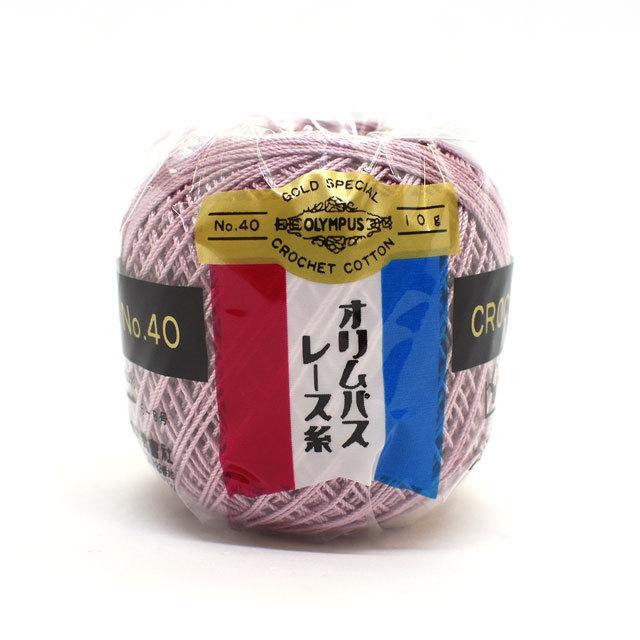 ＼期間限定5％OFF／ レース糸 オリムパス 金票 ＃40 10ｇ 色番165 (M)_b1_｜okadaya-ec