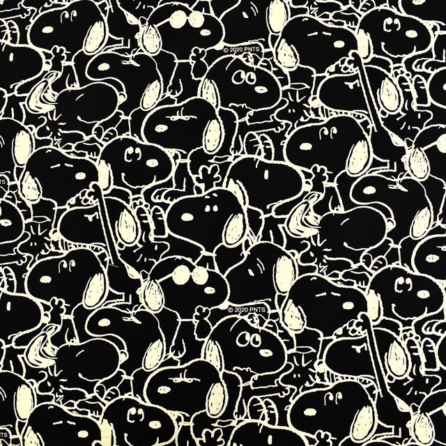 キャラクター生地 スヌーピー オックス モノクロbko ブラック H Ki 新宿オカダヤyahoo 店 通販 Yahoo ショッピング