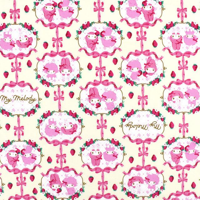 生地 サンリオキャラクターズ マイメロディ イチゴフレーム オックス Cro クリーム H K4 新宿オカダヤyahoo 店 通販 Yahoo ショッピング