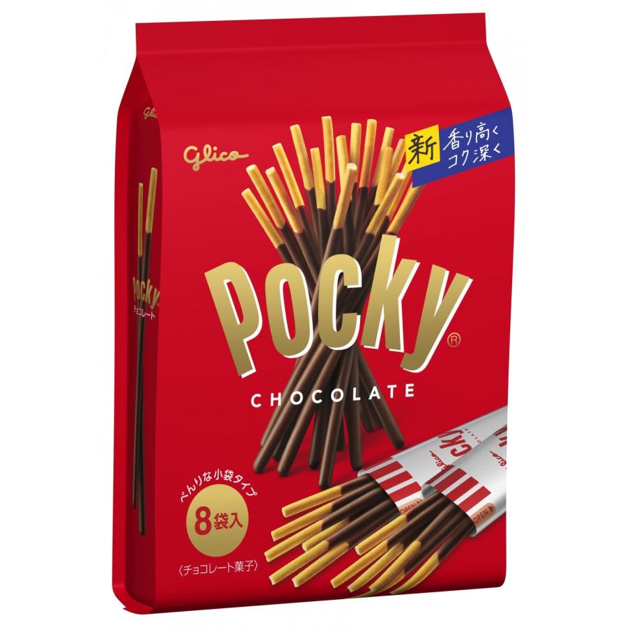 Pocky 江崎グリコ ポッキーチョコレート 8袋×6個 : おかげさま