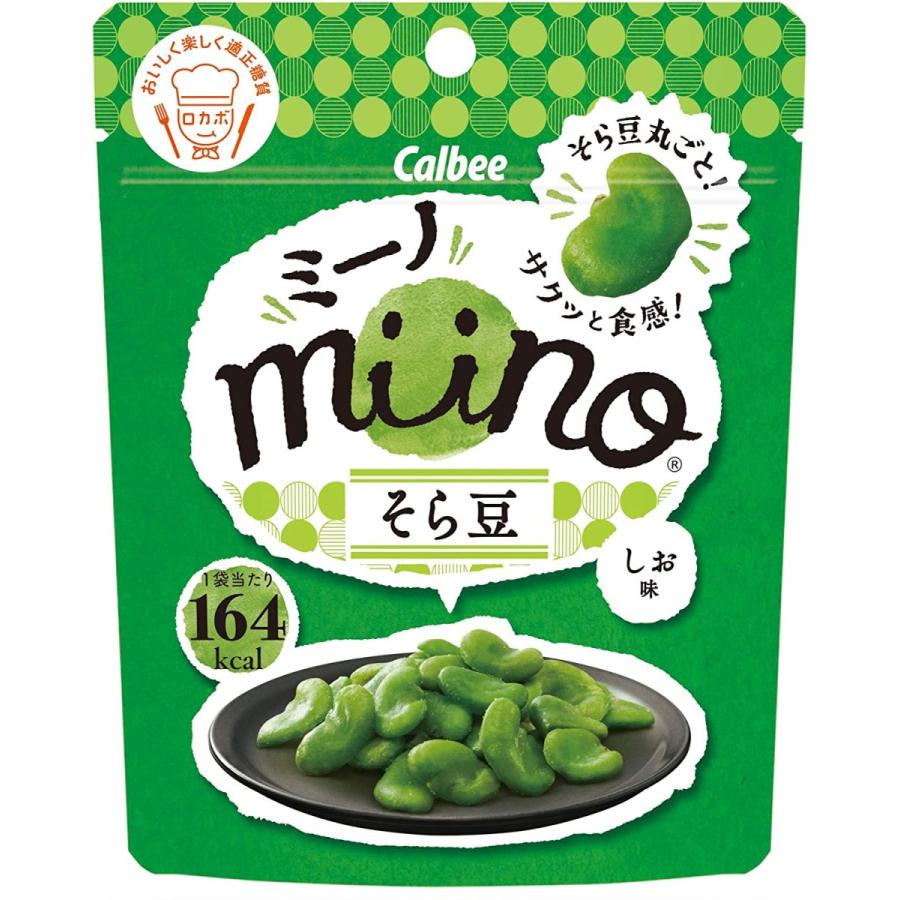 カルビー miino 海外輸入 そら豆しお味 28g 新作アイテム毎日更新 ×12袋