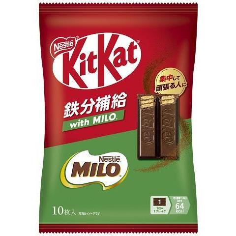キットカット ネスレ日本 キットカット鉄分補給 with MILO 10枚×14袋