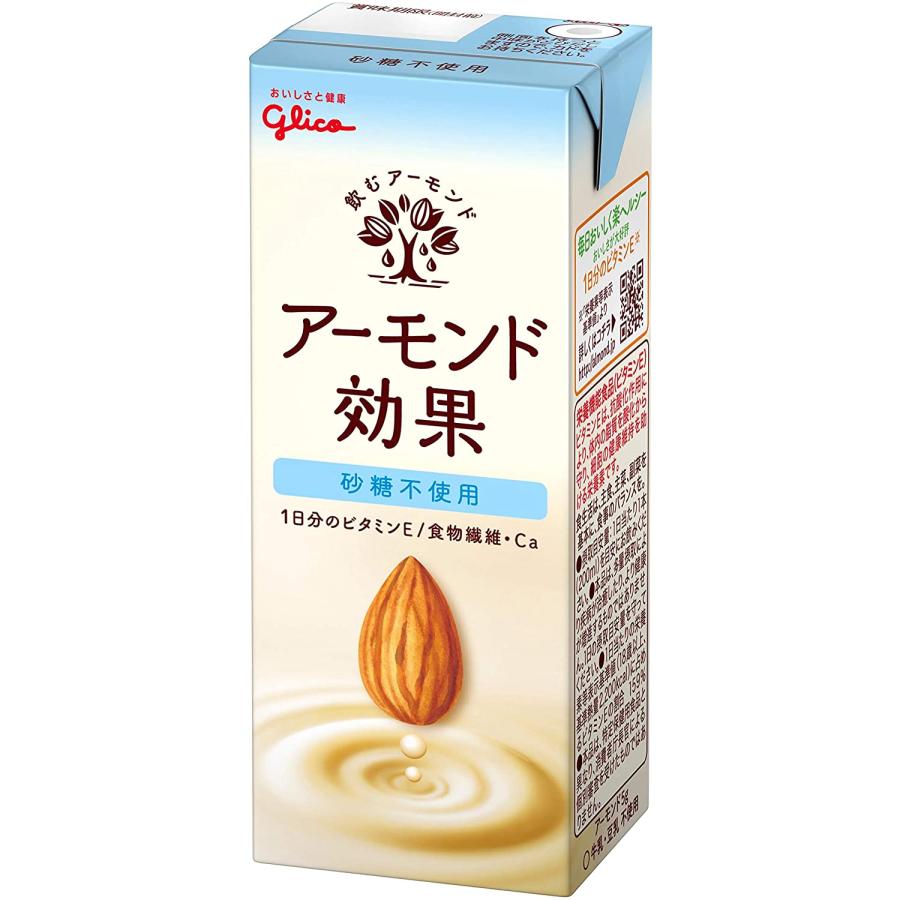 グリコ（glico） アーモンド効果砂糖不使用 200ml×24本（ケース販売