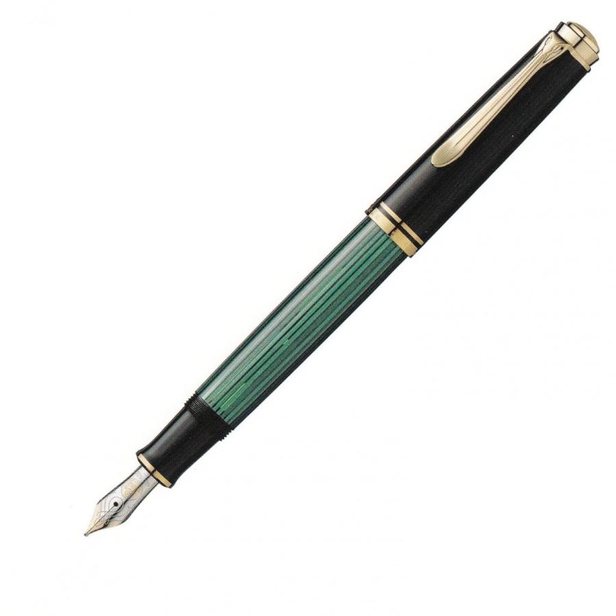 万年筆）　ペリカン　スーベレーン　M600　緑縞　万年筆　（ボトルインク付き）　Pelikan｜okahisa