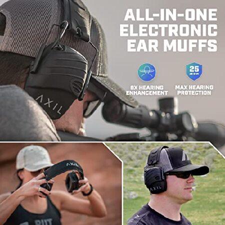 AXIL　TRACKR　Noise　Ear　Muffs　Shooting　for　Reduction　Construction,　Ear　Comfortable　Mowing,　Ear　Cancelling　Muffs　Protection　Sweat　＆　Noise　＆　Water