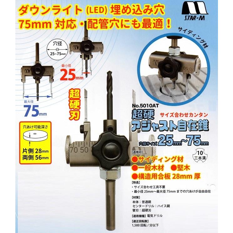 スターエム 超硬アジャスト自在錐 5010at 25mm 75mm サイディング材 一般木材 堅木 5010at お買い得工具diyのお店キヨシ 通販 Yahoo ショッピング